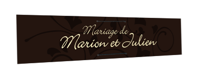 Marque-place mariage thme poisson